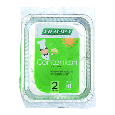 RAPID CONTENITORI SENZA COPERCHIO 8 PORZIONI 2 PZ.