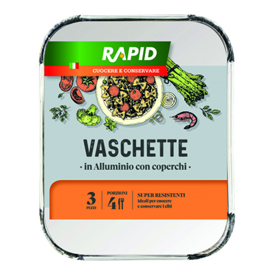 RAPID CONTENITORI CON COPERCHIO 4 PORZIONI 3 PZ