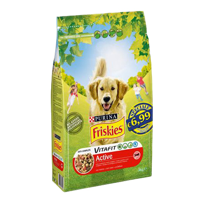 FRISKIES ACTIVE CANE MANZO KG.3