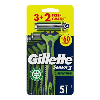 GILLETTE SENSOR3 U&G SENSITIVE3+2