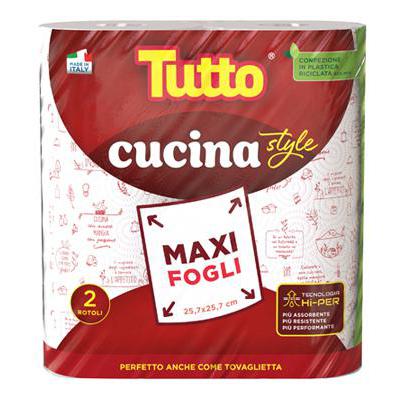 TUTTO CUCINA STYLE X 2 MAXI ROTOLI 64 STRAPPI