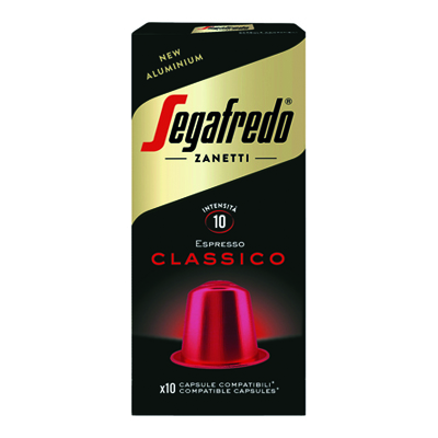 SEGAFREDO CLASSICO 10 CAPS COMPATIBILE NESPRESSO   ALLUMINIO