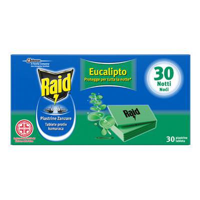 RAID PIASTRINE ANTIZANZARE X 30 EUCALIPTO