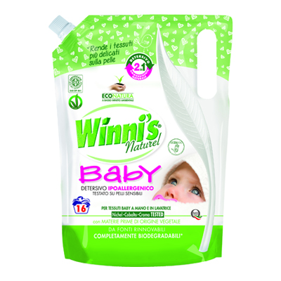 WINNI'S DETERSIVO LAVATRICE ECORICARICA 2 IN 1    BABY ML.80