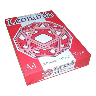 LEONARDO CARTA COPY2 A4 BIANCAGR.80 500F CM.21X29.7