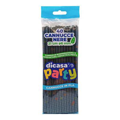 DICASA CANNUCCE PLA NERE 40PZMM210X6MM